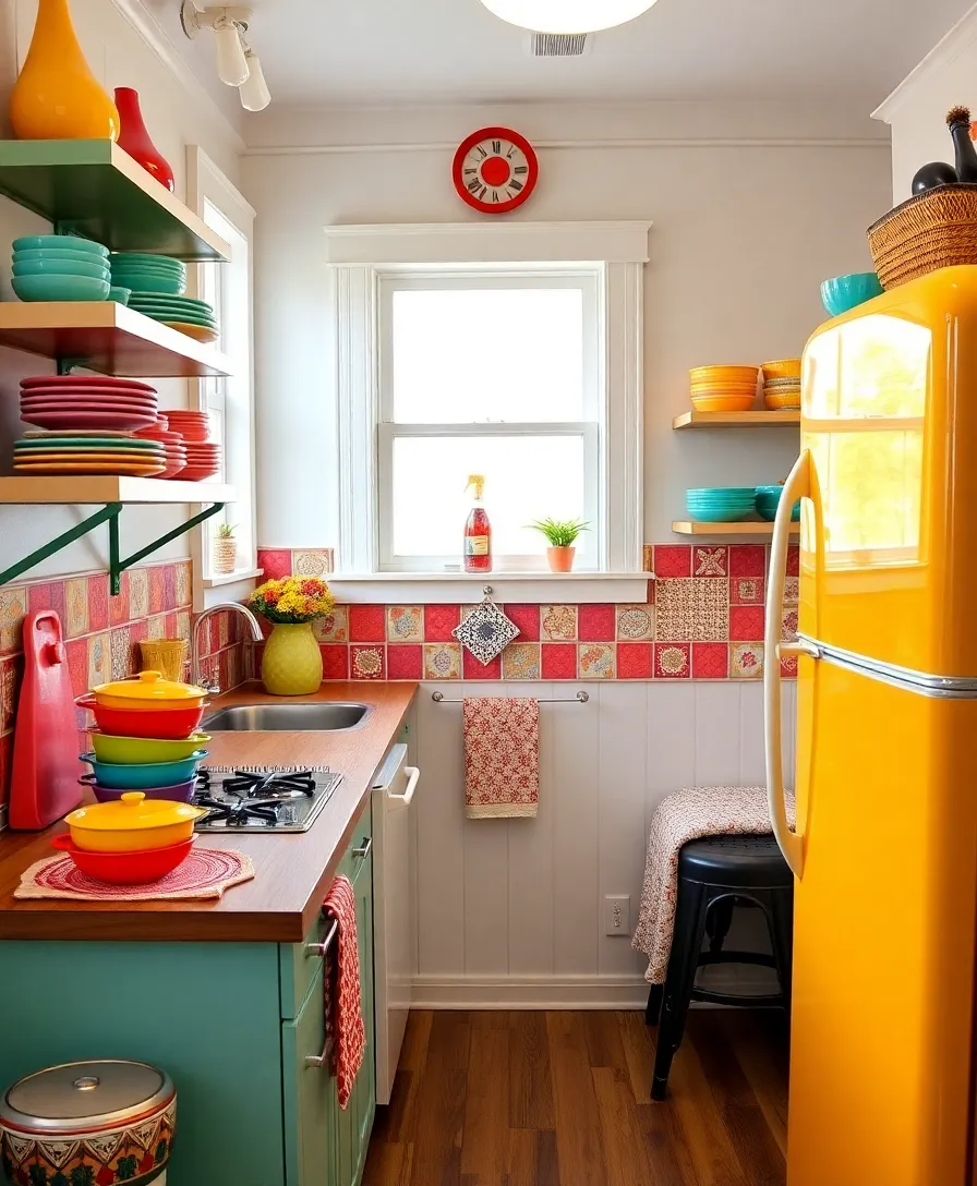 22 Modern Tiny House Decor Trends You Need to Know About (Prepare to Be Inspired!) - 13. Colorful Kitchen Accents