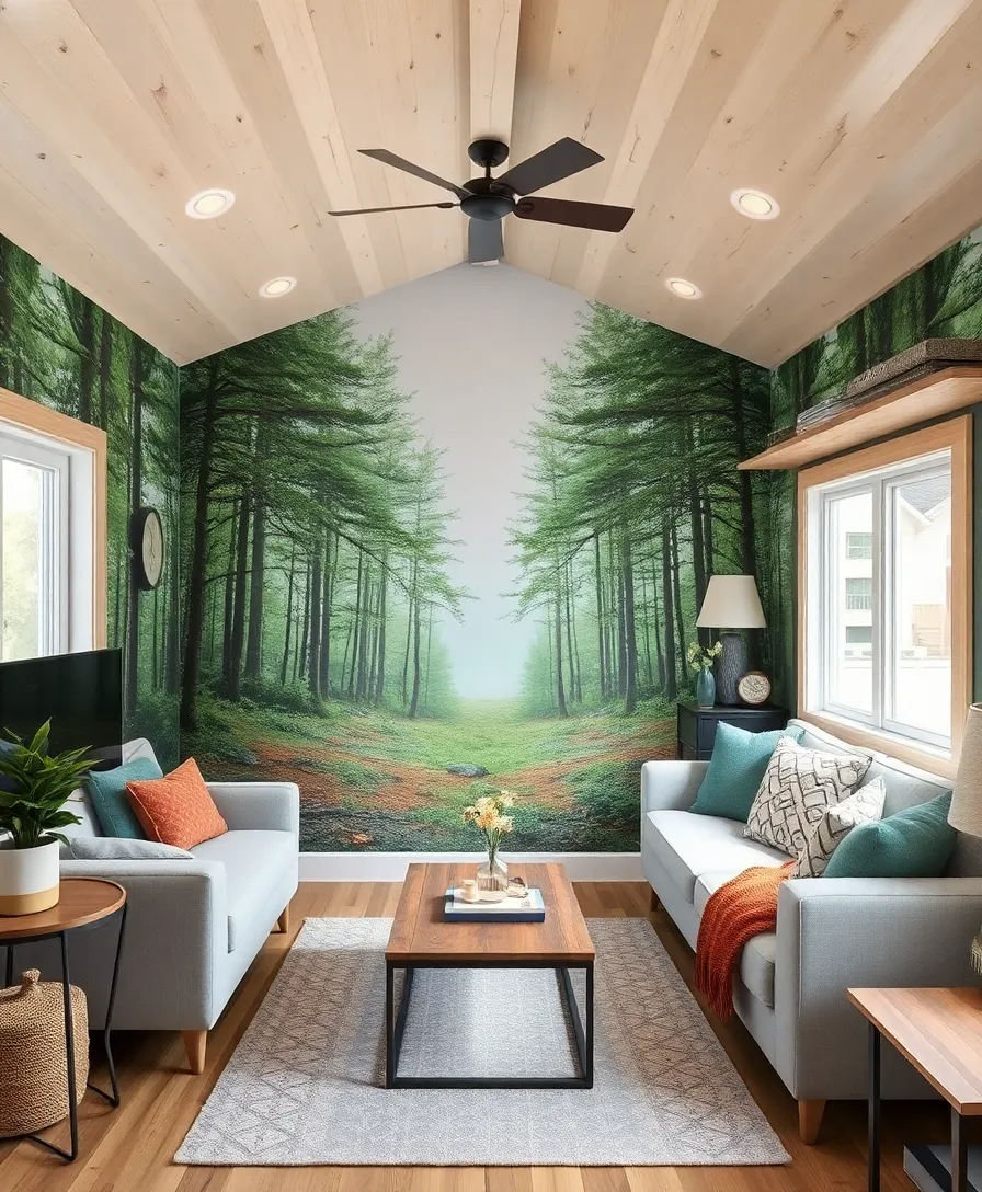 22 Modern Tiny House Decor Trends You Need to Know About (Prepare to Be Inspired!) - 15. Artistic Wall Murals