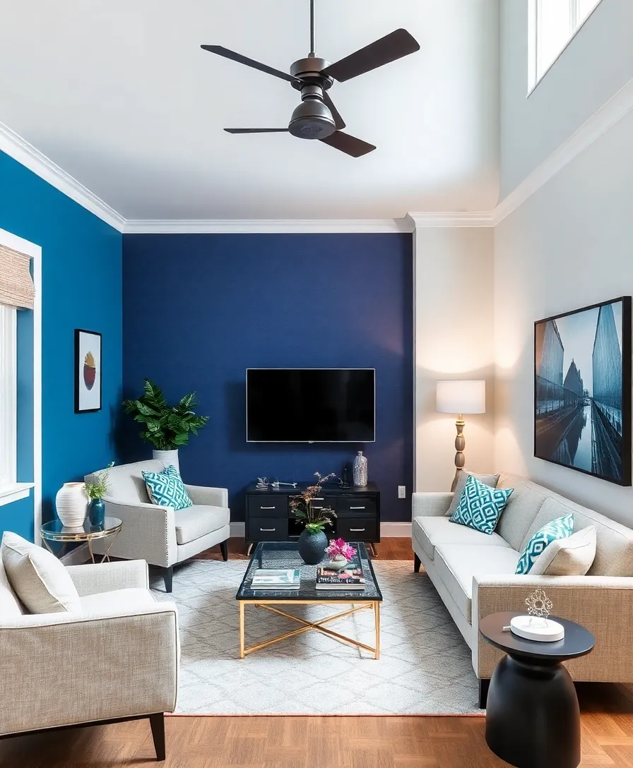 22 Elegant Small Apartment Decorating Ideas That Maximize Space (Check Out #6!) - 13. Bold Accent Walls
