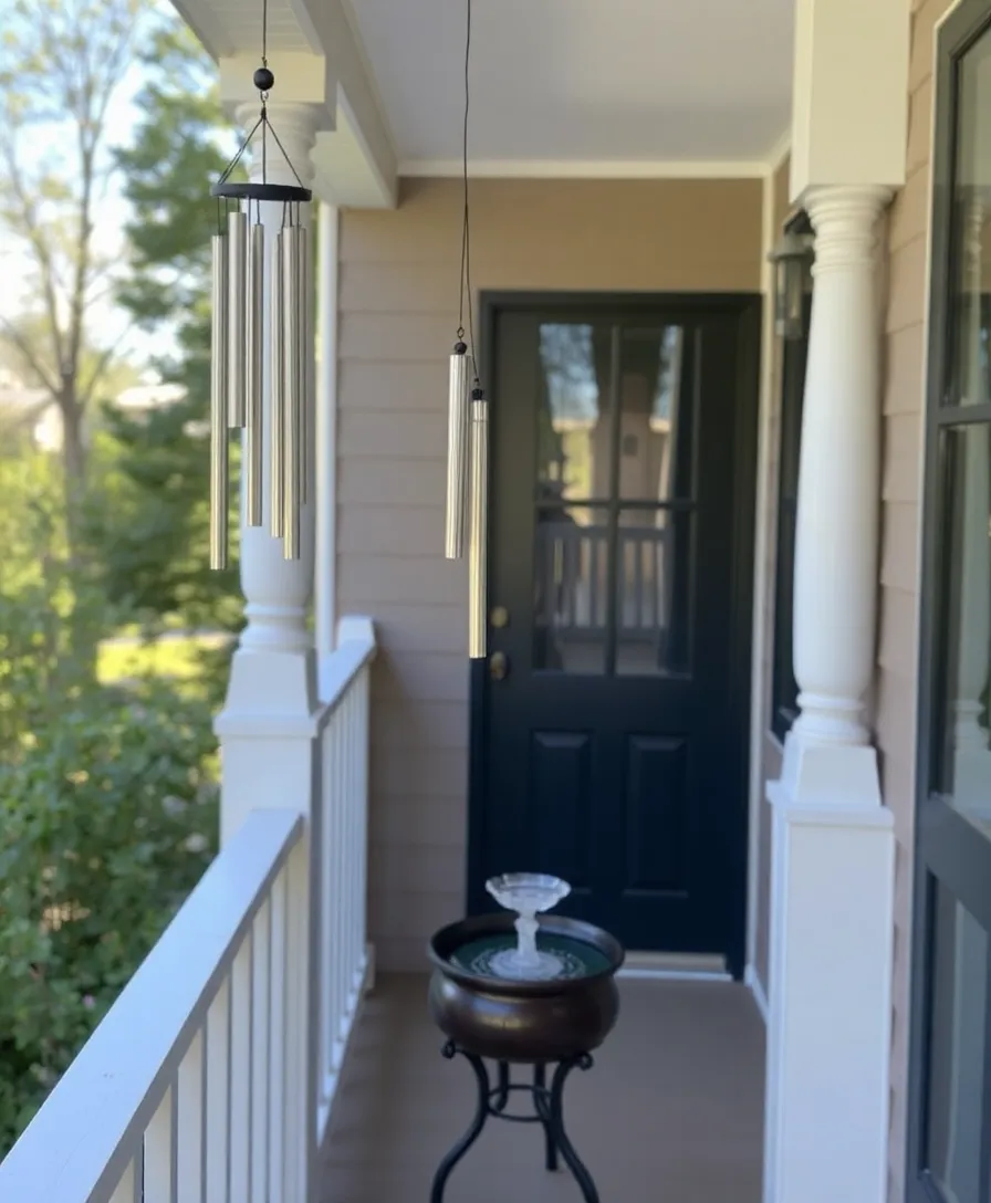 22 Small Porch Decorating Ideas That'll Make You Want to Spend All Day Outside! - 21. Relaxing Sound Elements