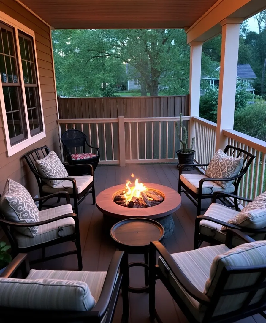 22 Small Porch Decorating Ideas That'll Make You Want to Spend All Day Outside! - 16. Fire Pit Fun