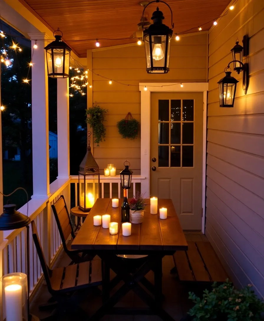 22 Small Porch Decorating Ideas That'll Make You Want to Spend All Day Outside! - 7. Charming Outdoor Lighting