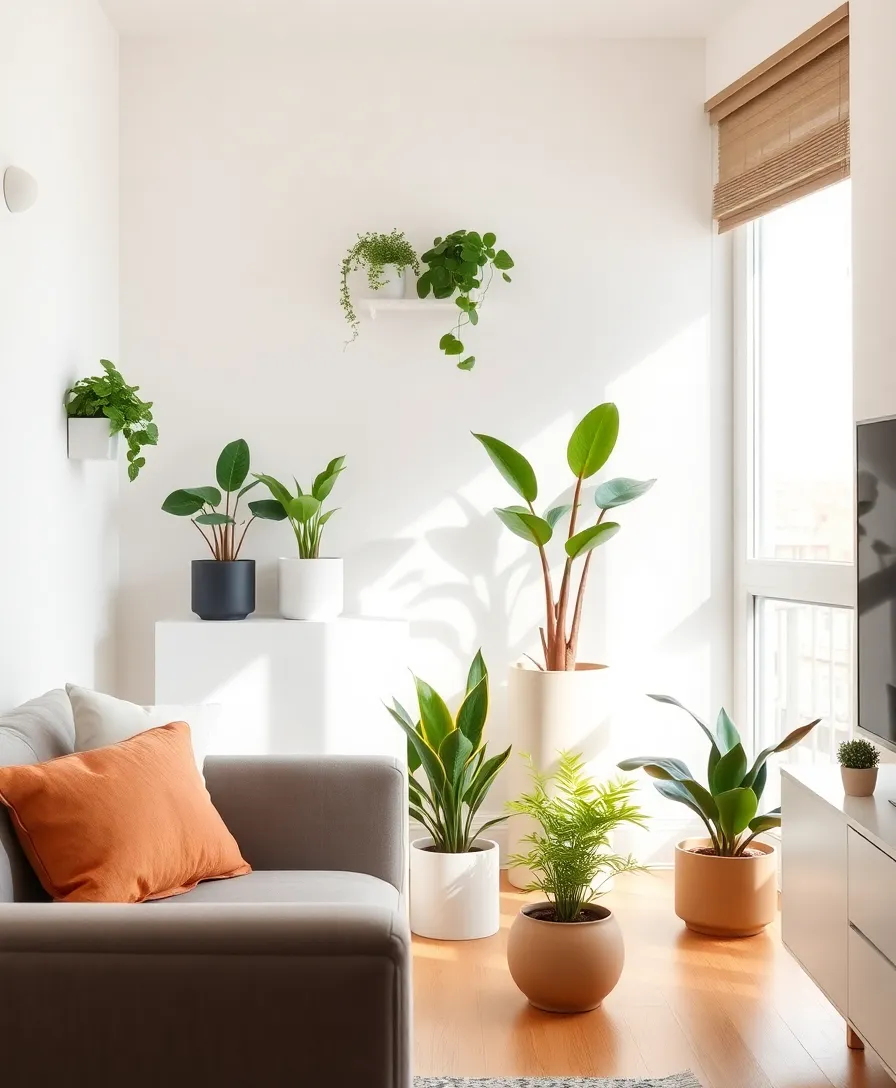 21 Minimalist Small Living Room Decor Hacks to Maximize Your Tiny Space (You'll Love #9!) - 9. Incorporate Indoor Plants