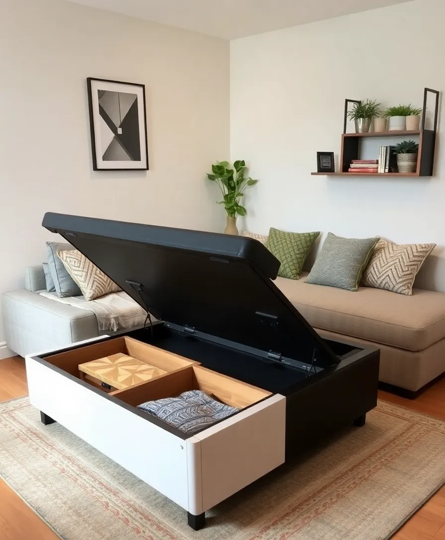 21 Minimalist Small Living Room Decor Hacks to Maximize Your Tiny Space (You'll Love #9!) - 1. Opt for Multi-Functional Furniture