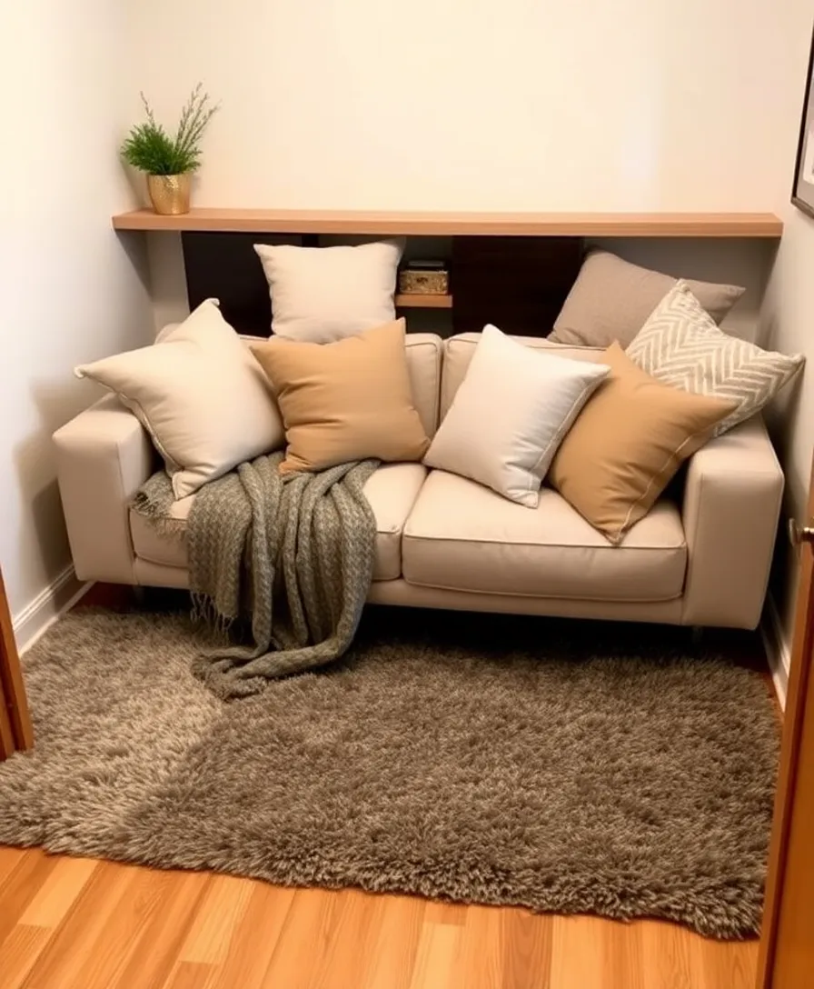 21 Minimalist Small Living Room Decor Hacks to Maximize Your Tiny Space (You'll Love #9!) - 6. Layer Textures for Cozy Appeal