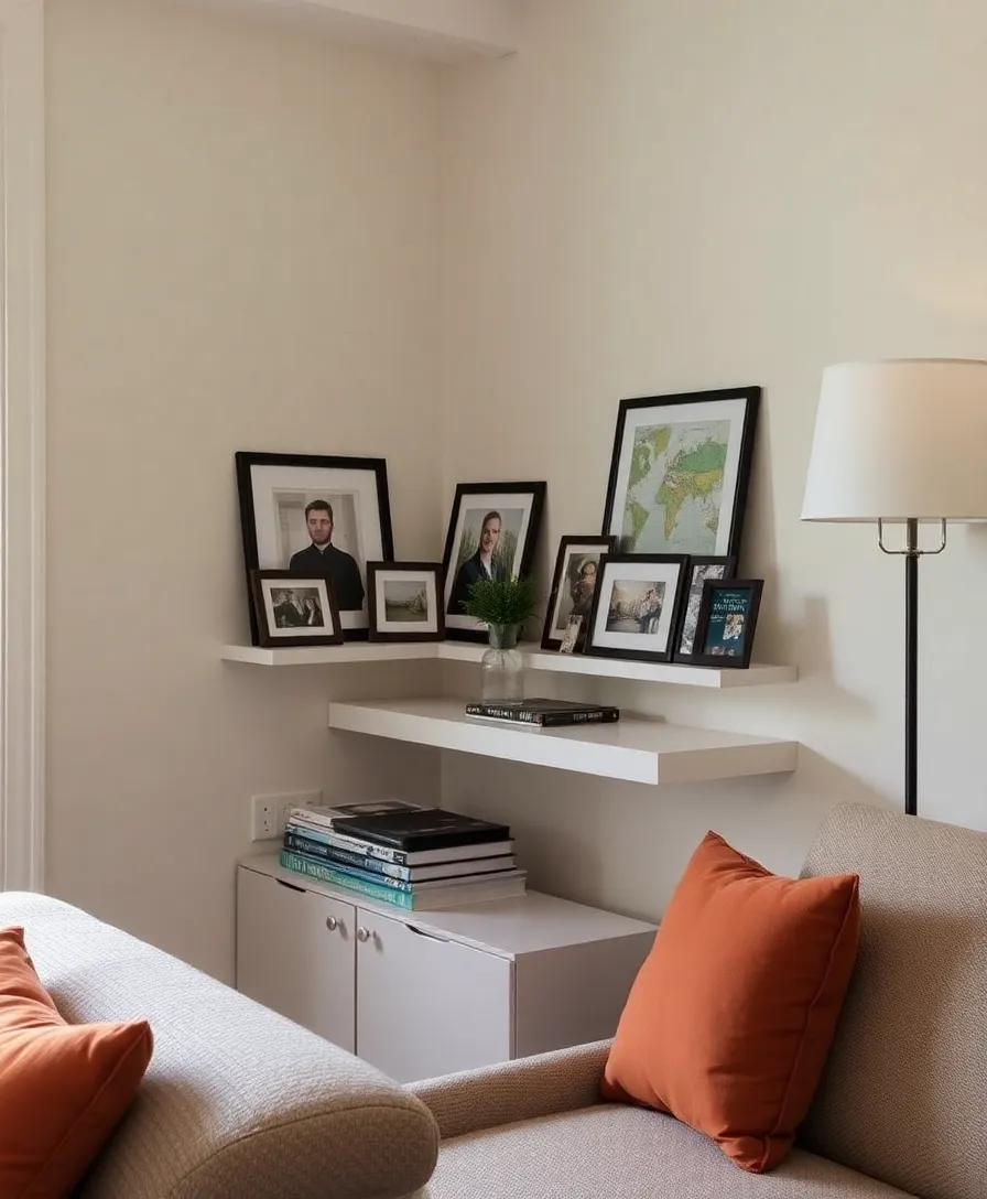 21 Minimalist Small Living Room Decor Hacks to Maximize Your Tiny Space (You'll Love #9!) - 14. Personalize with a Few Meaningful Items