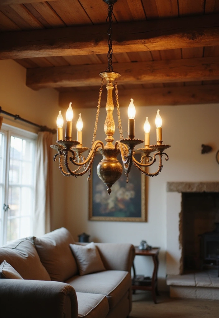 15 Enchanting English Cottage Decor Ideas That'll Make Your Home Feel Like a Fairytale! - 10. Use Vintage Lighting Fixtures