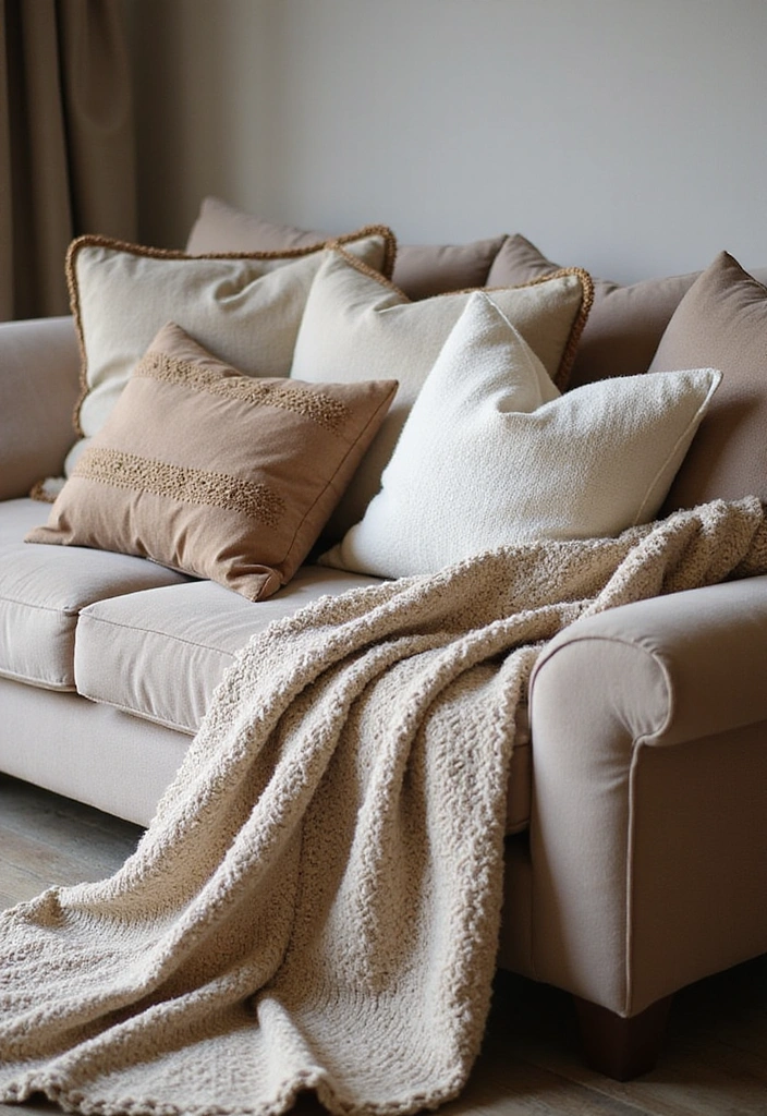 15 Enchanting English Cottage Decor Ideas That'll Make Your Home Feel Like a Fairytale! - 7. Layer Textures with Throws and Pillows