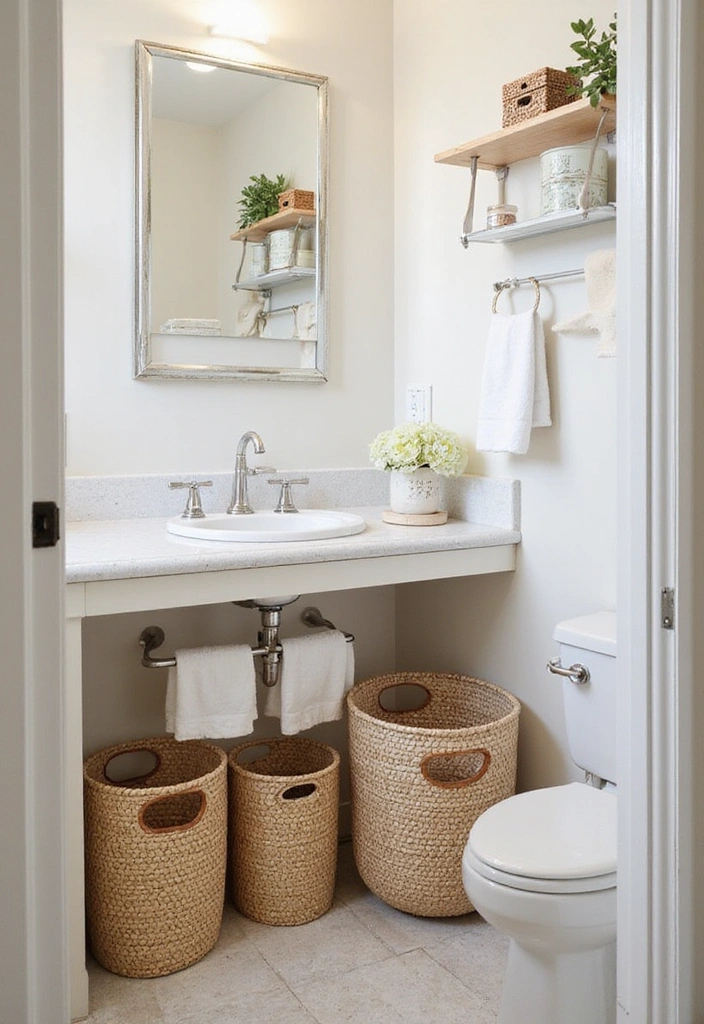 21 Zen Bathroom Decor Ideas That Will Transform Your Space into a Tranquil Oasis! - 9. Unique Storage Solutions