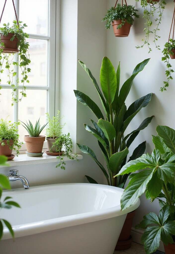 21 Zen Bathroom Decor Ideas That Will Transform Your Space into a Tranquil Oasis! - 4. Indoor Plants