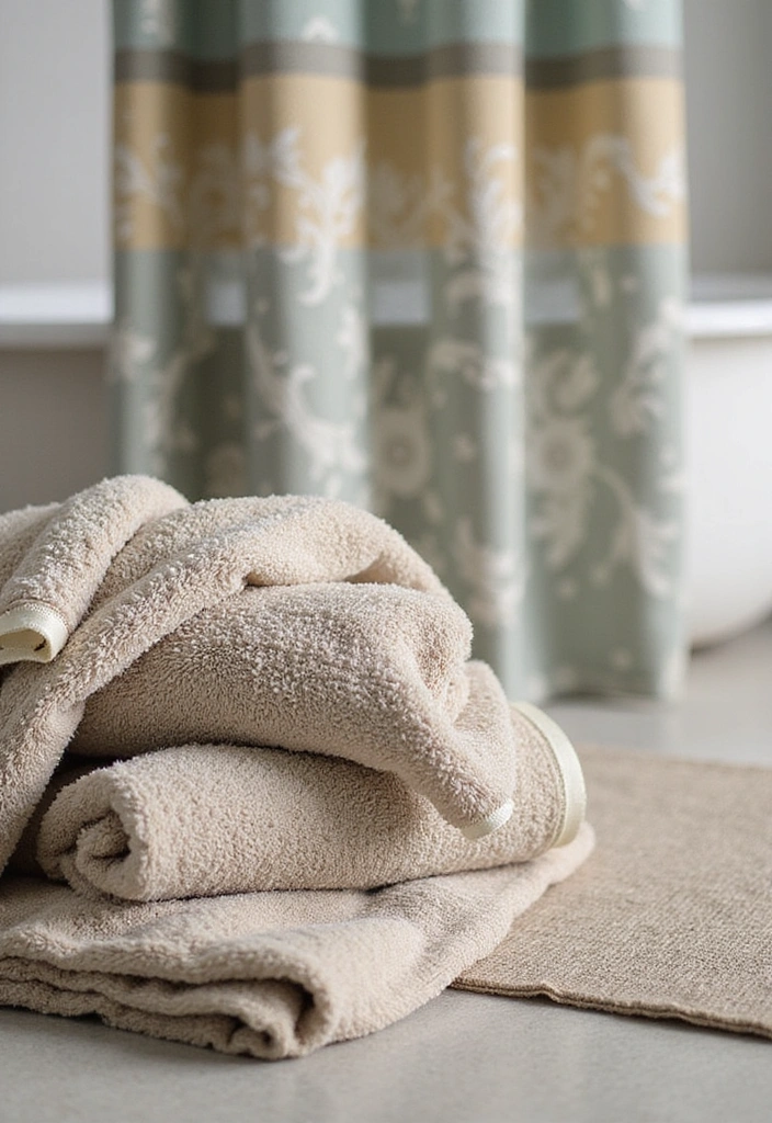 21 Zen Bathroom Decor Ideas That Will Transform Your Space into a Tranquil Oasis! - 7. Textured Fabrics
