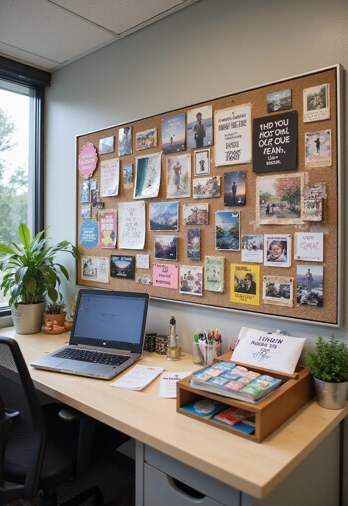 21 Cubicle Decor Ideas That'll Transform Your Workspace into a Productivity Paradise! - 21. Inspirational Vision Board