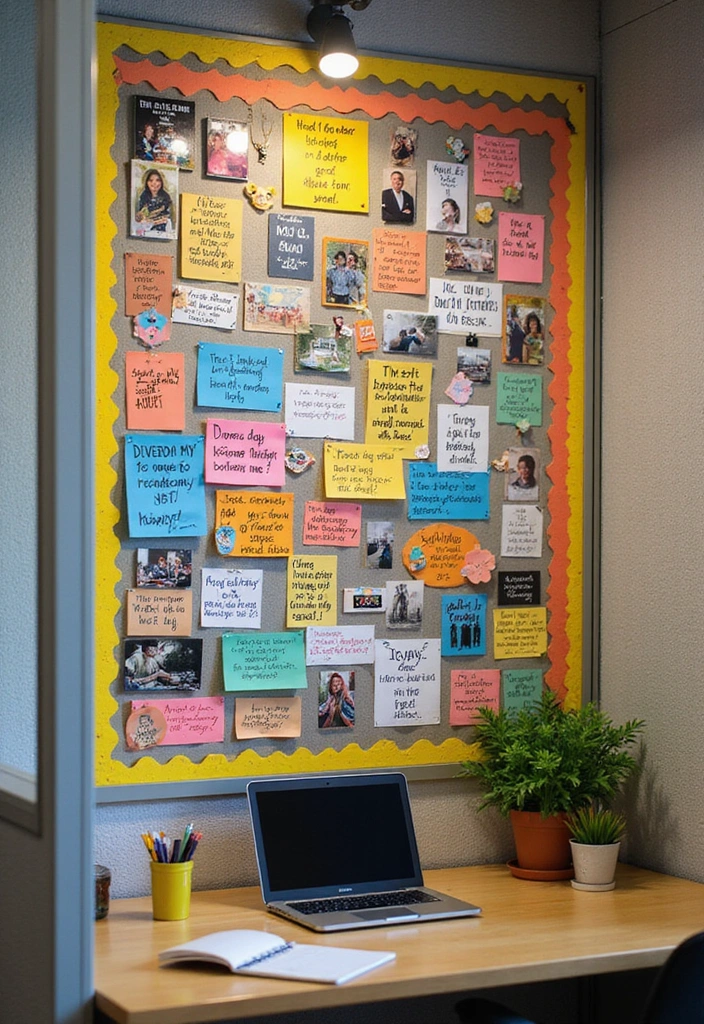 21 Cubicle Decor Ideas That'll Transform Your Workspace into a Productivity Paradise! - 6. Inspirational Quote Boards