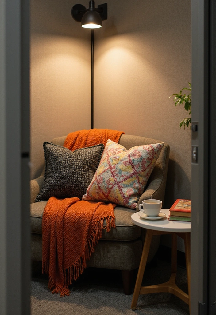 21 Cubicle Decor Ideas That'll Transform Your Workspace into a Productivity Paradise! - 4. Create a Cozy Corner