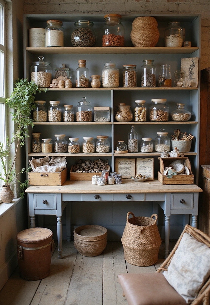21 Vintage Home Decor Ideas That'll Make Your Space Feel Like a Time Capsule! - 20. Vintage Craft Supplies