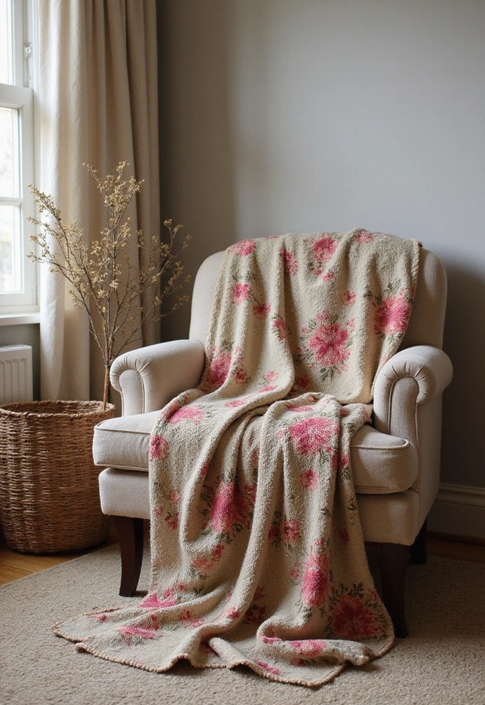 21 Vintage Home Decor Ideas That'll Make Your Space Feel Like a Time Capsule! - 10. Vintage Textile Throws