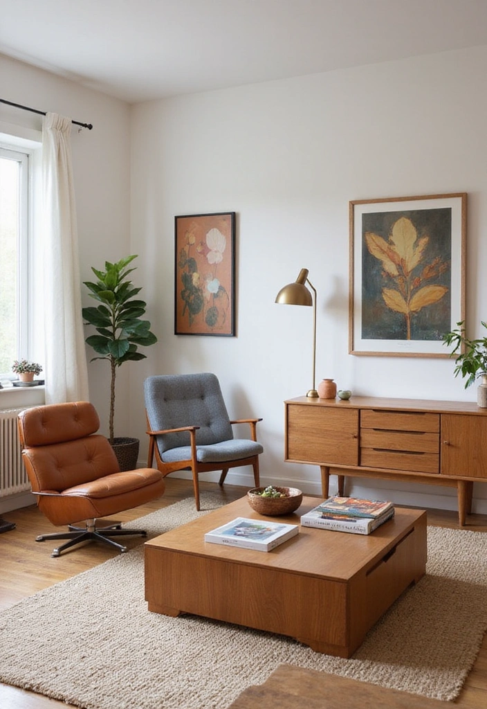 21 Vintage Home Decor Ideas That'll Make Your Space Feel Like a Time Capsule! - 2. Mid-Century Modern Furniture