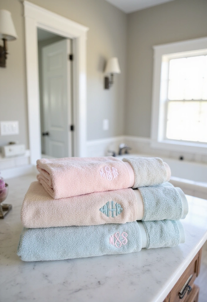 21 Jaw-Dropping Bathroom Decorating Ideas That Will Transform Your Space! - 12. Customize with Monograms