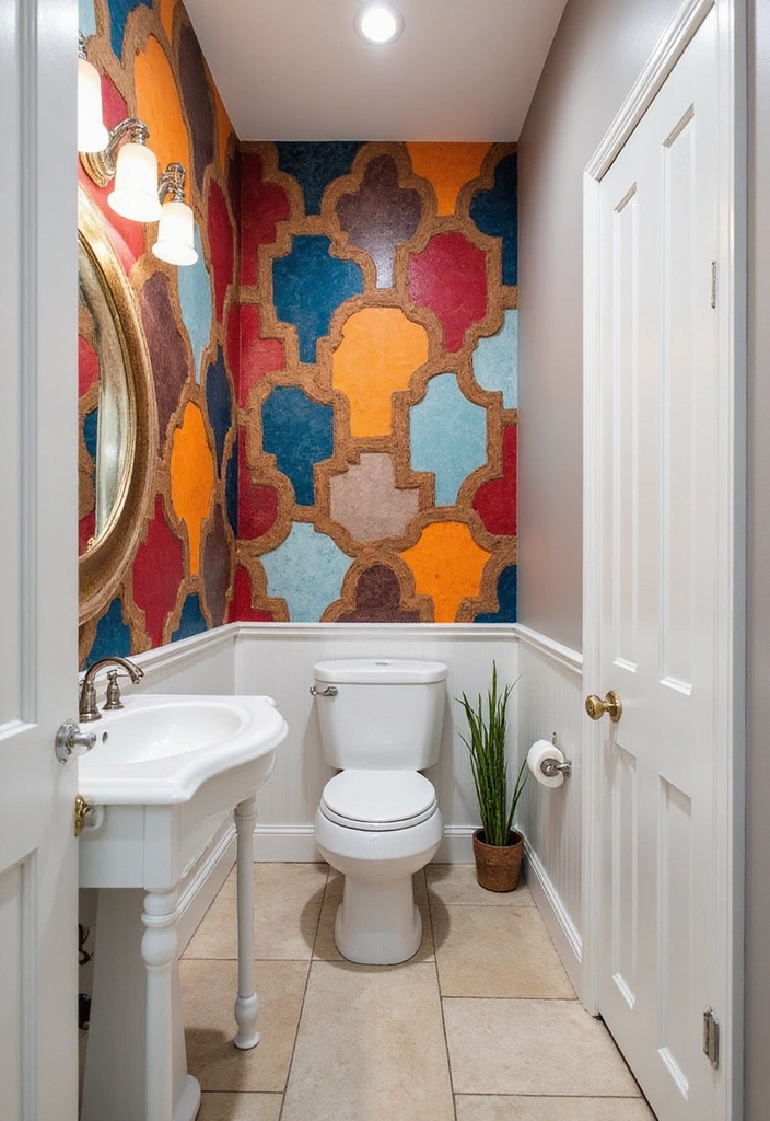 21 Jaw-Dropping Bathroom Decorating Ideas That Will Transform Your Space! - 2. Bold Wallpaper for a Statement Wall