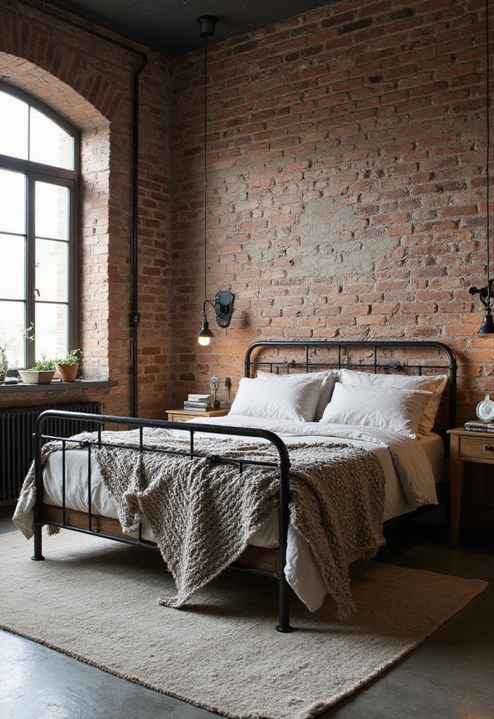 21 Chic Bedroom Decor Ideas That Will Transform Your Space into a Stylish Sanctuary! - 7. Industrial Edge