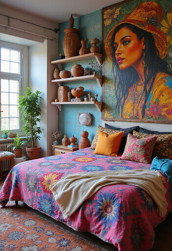 21 Chic Bedroom Decor Ideas That Will Transform Your Space into a Stylish Sanctuary! - 10. Artistic Expression