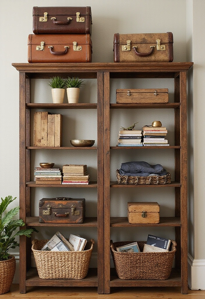 21 Country Farmhouse Decor Ideas That'll Make You Want to Move In! - 12. Vintage Storage Solutions