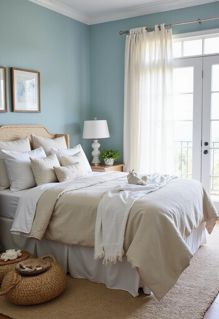 21 Chic Bedroom Decor Ideas That Will Transform Your Space into a Stylish Sanctuary! - 11. Coastal Retreat