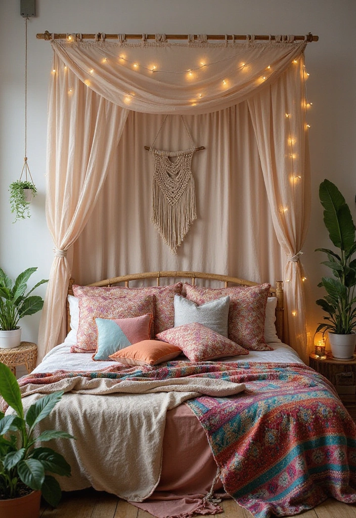 21 Chic Bedroom Decor Ideas That Will Transform Your Space into a Stylish Sanctuary! - 1. Cozy Bohemian Vibes