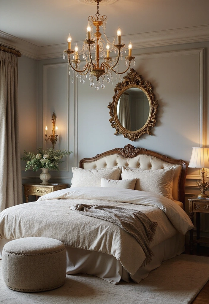 21 Chic Bedroom Decor Ideas That Will Transform Your Space into a Stylish Sanctuary! - 8. Vintage Glam