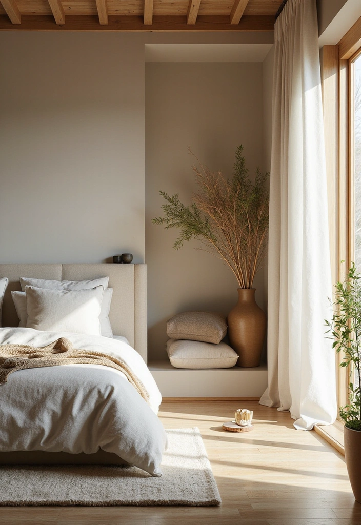 21 Chic Bedroom Decor Ideas That Will Transform Your Space into a Stylish Sanctuary! - 20. Zen Retreat