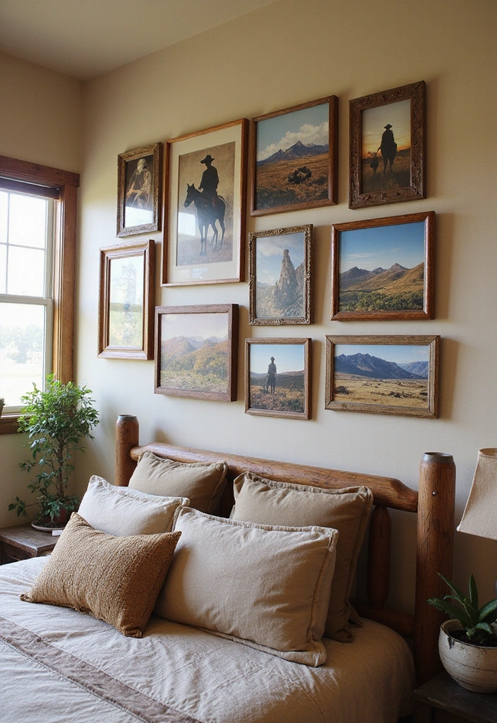 21 Western Bedroom Decor Ideas That'll Make You Feel Like a True Cowboy (You Won't Believe #7!) - 5. Western Artwork