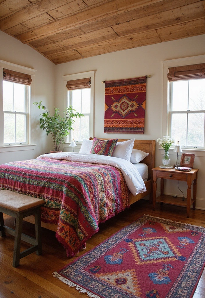 21 Western Bedroom Decor Ideas That'll Make You Feel Like a True Cowboy (You Won't Believe #7!) - 13. Southwestern Textiles