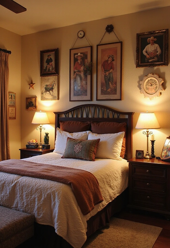 21 Western Bedroom Decor Ideas That'll Make You Feel Like a True Cowboy (You Won't Believe #7!) - 21. Personalized Artwork