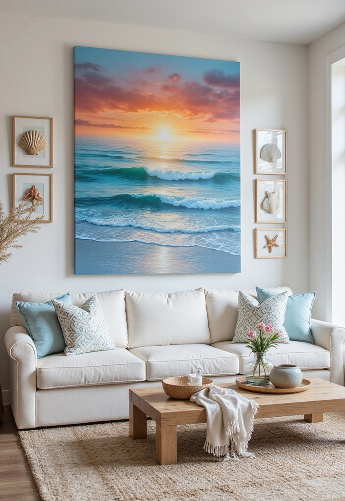 21 Modern Beach House Decor Ideas That Will Make You Feel Like You’re on Vacation Every Day! - 5. Coastal-Inspired Artwork