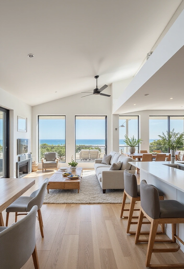 21 Modern Beach House Decor Ideas That Will Make You Feel Like You’re on Vacation Every Day! - 3. Open Floor Plans