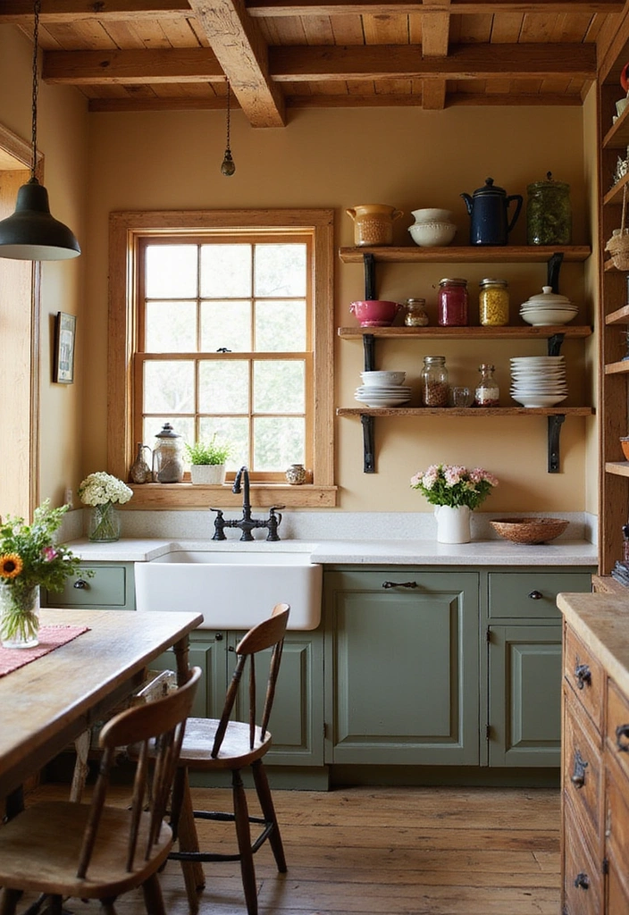 21 Country Farmhouse Decor Ideas That'll Make You Want to Move In! - 2. Rustic Kitchen Charm