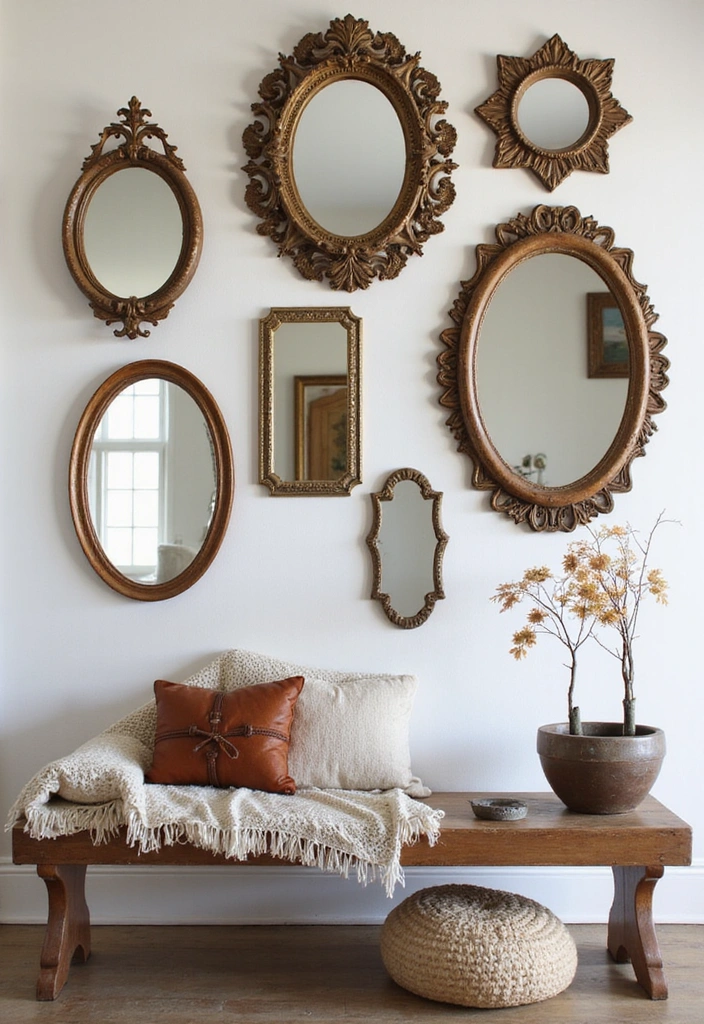 21 Hippie Room Decor Ideas That Will Transform Your Space into a Bohemian Paradise! - 15. Bohemian Mirrors