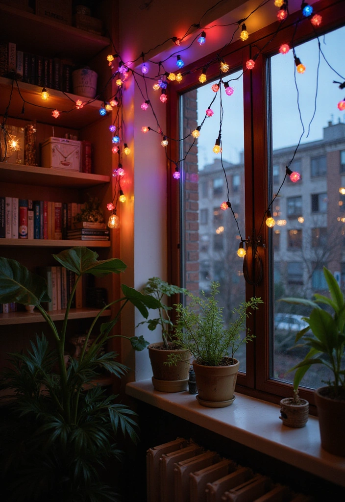 21 Hippie Room Decor Ideas That Will Transform Your Space into a Bohemian Paradise! - 5. Colorful String Lights