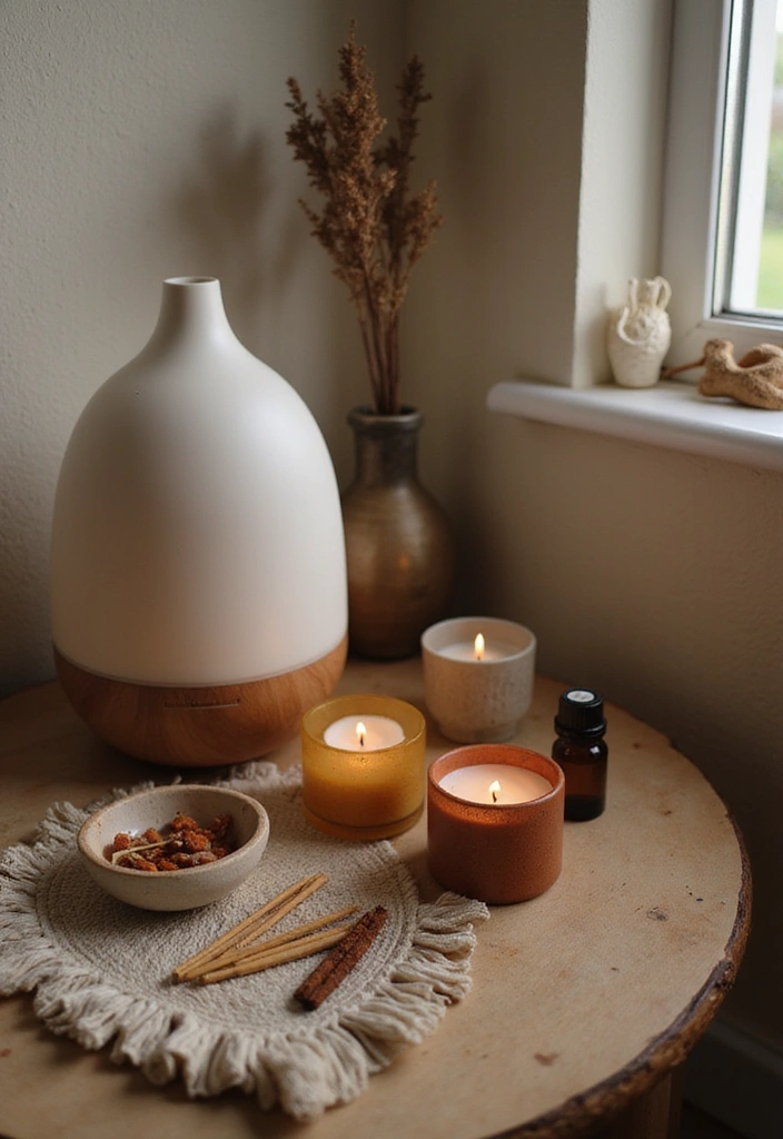 21 Hippie Room Decor Ideas That Will Transform Your Space into a Bohemian Paradise! - 21. Aromatherapy Elements