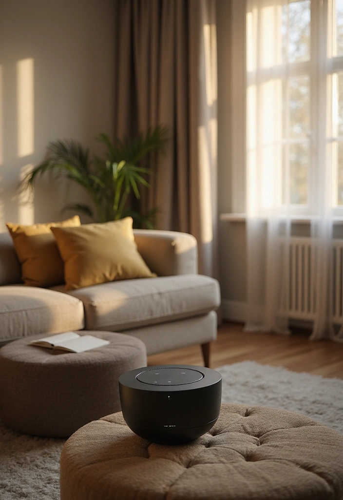 21 Living Room Decor Ideas That Will Transform Your Space into a Cozy Retreat! - 19. Soft, Ambient Sound