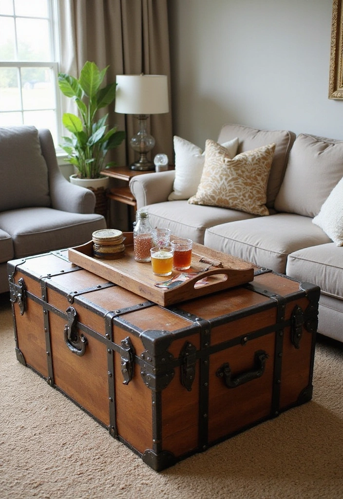21 Living Room Decor Ideas That Will Transform Your Space into a Cozy Retreat! - 16. Unique Coffee Tables
