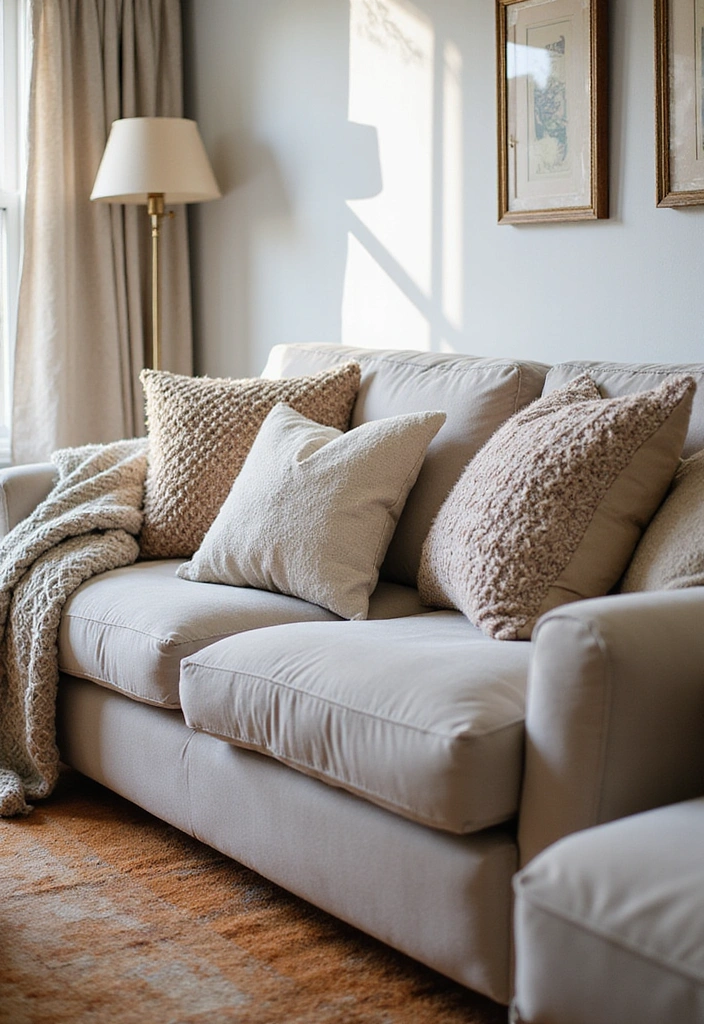 21 Living Room Decor Ideas That Will Transform Your Space into a Cozy Retreat! - 3. Cozy Textiles